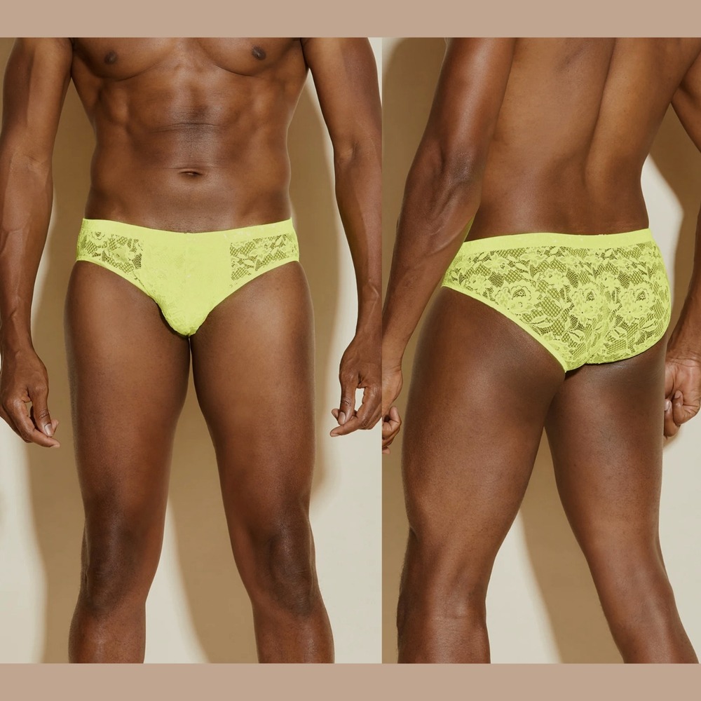 NWT Cosabella [‎ MEN XL ] Never Say Never Comfort Micro Brief Lace Green U1944